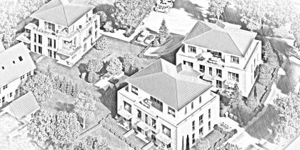 Neubau von drei Mehrfamilienhäusern mit Tiefgarage in Leopoldshöhe