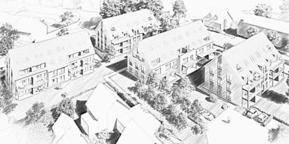 Errichtung von 4 Mehrfamilienhäusern mit 54 Wohneinheiten und Tiefgarage